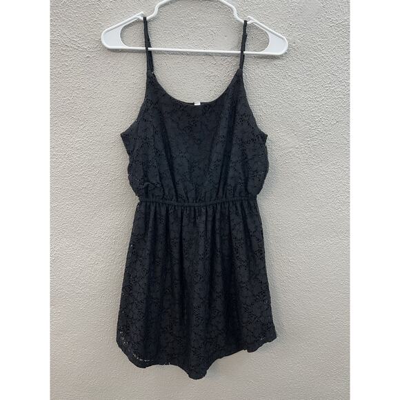 Juniors Xhilaration Dress Size Small Spaghetti Strap Black Lacy - Picture 1 of 13